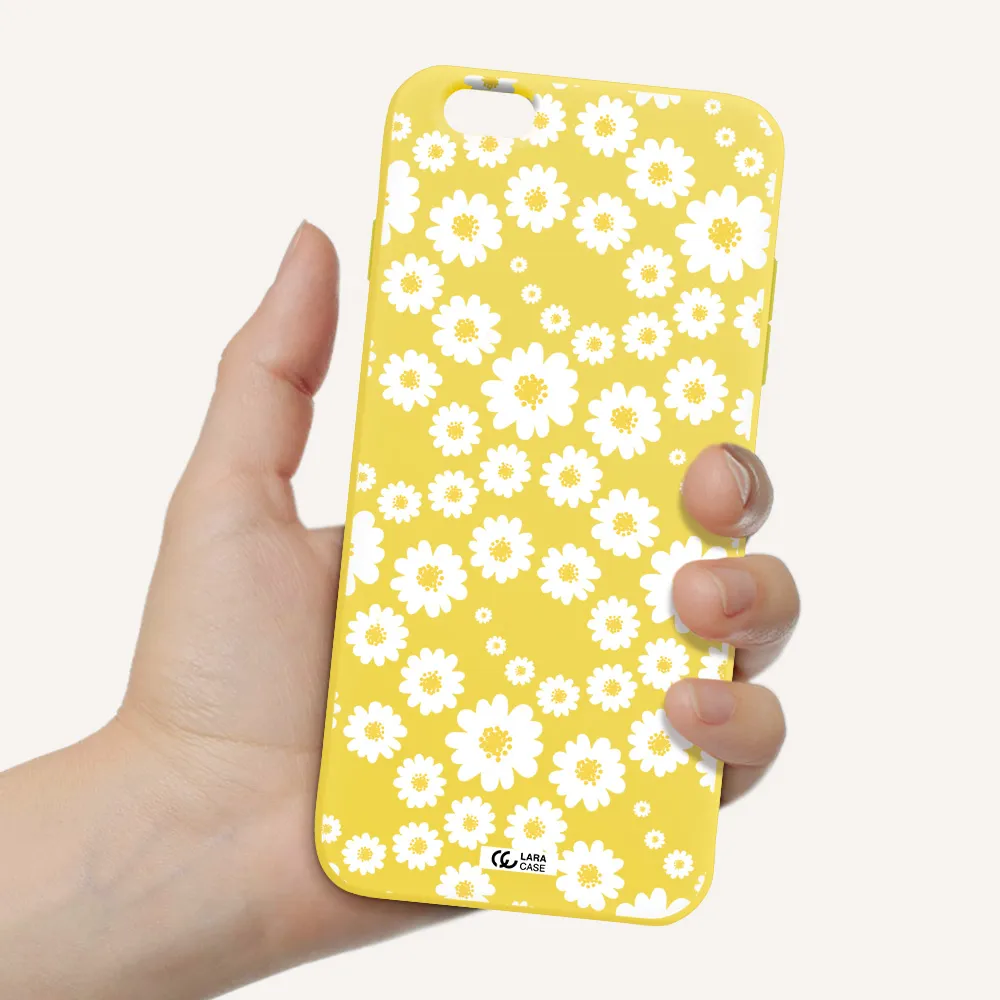 Papatia Pattern Apple iPhone 6S Silicone canary yellow Case