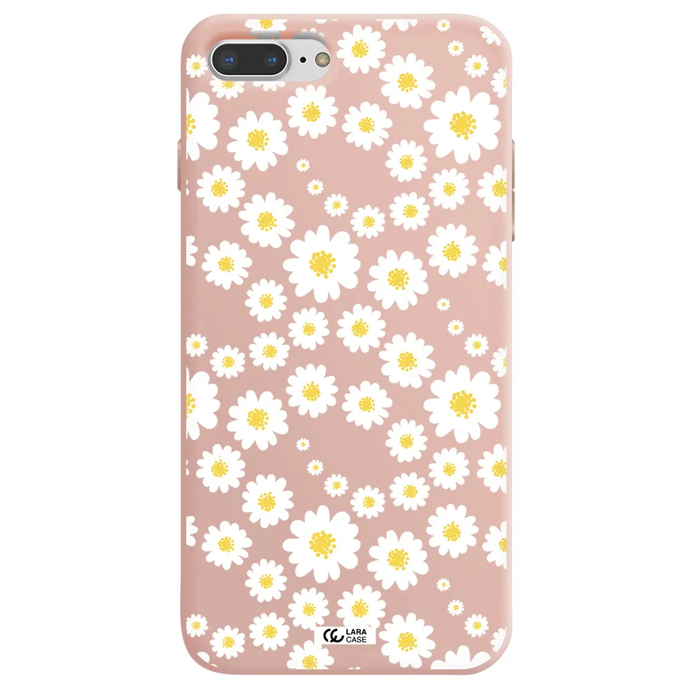 Papatia Pattern Apple iPhone 7 plus Silicone pastel pink Case