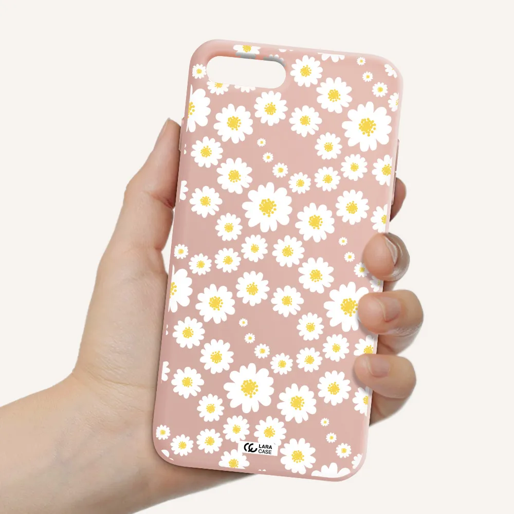 Papatia Pattern Apple iPhone 7 plus Silicone pastel pink Case