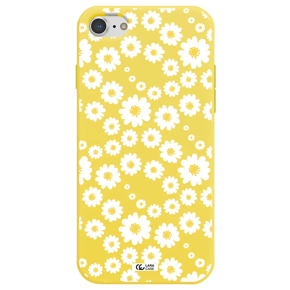 Papatia Pattern Apple iPhone 7 Silicone canary yellow Case