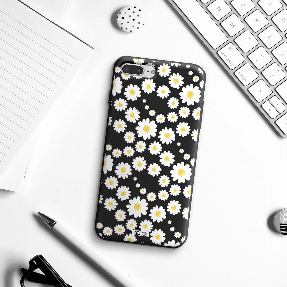 Papatia Pattern Apple iPhone 8 plus Silicone black Case