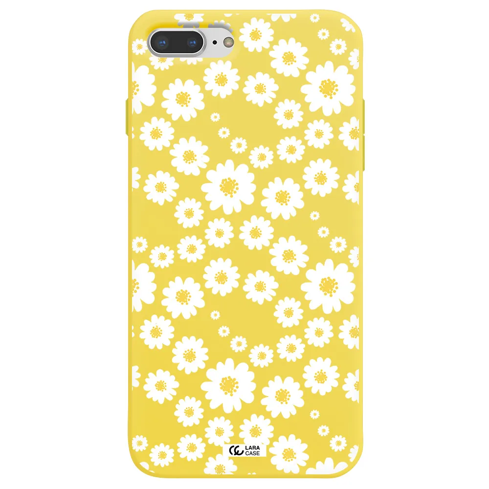 Papatia Pattern Apple iPhone 8 plus Silicone canary yellow Case