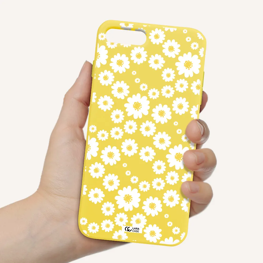 Papatia Pattern Apple iPhone 8 plus Silicone canary yellow Case
