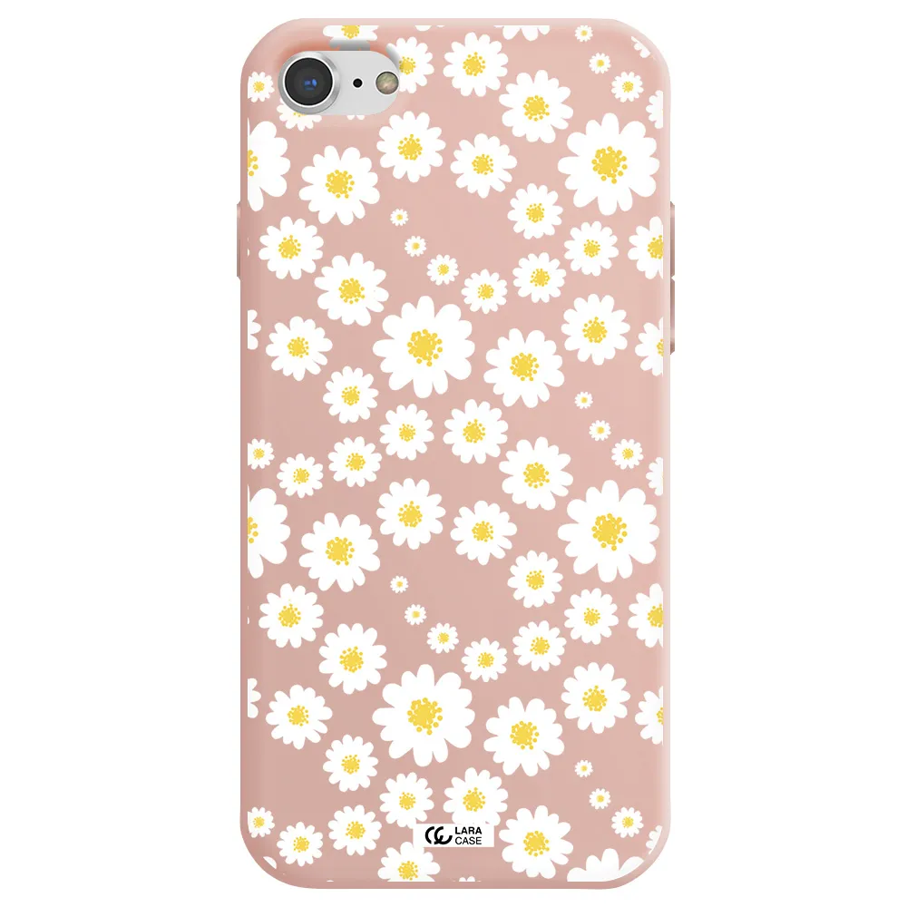 Papatia Pattern Apple iPhone 8 Silicone pastel pink Case
