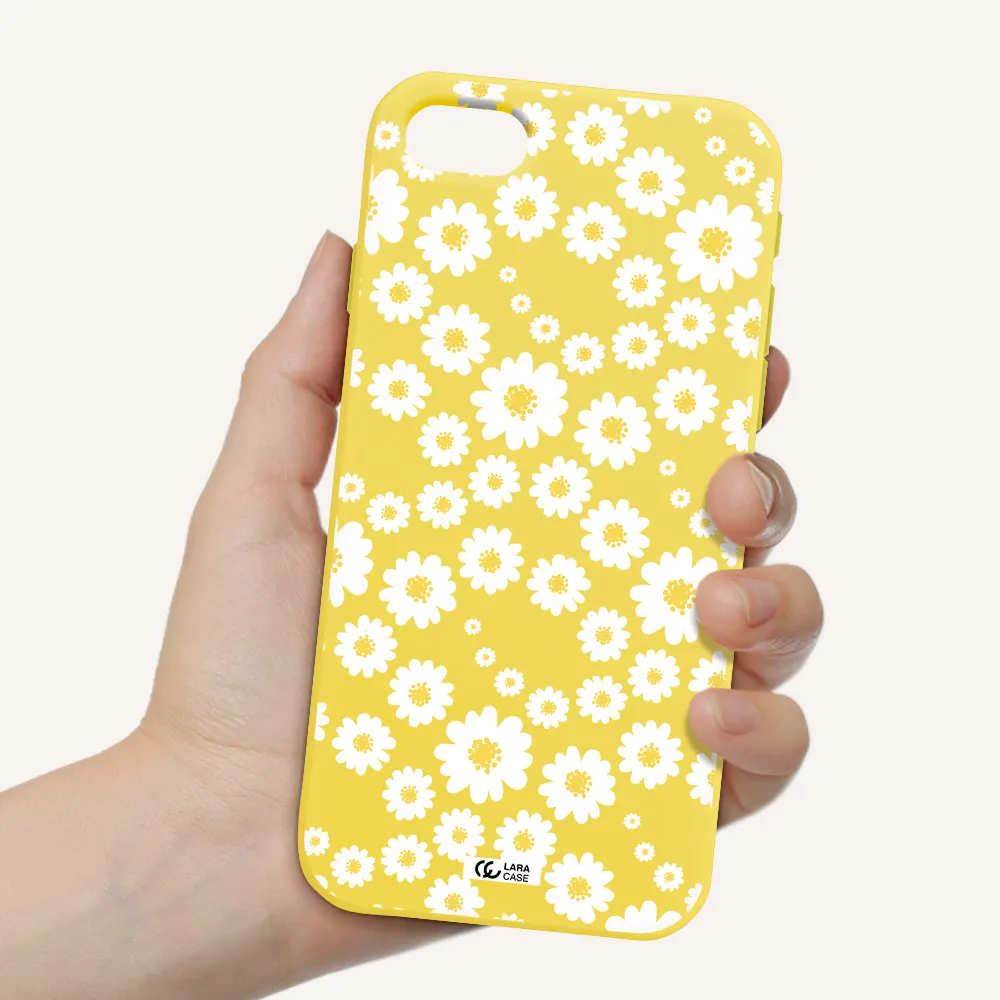 Papatia Pattern Apple iPhone se 2020 Silicone canary yellow Case