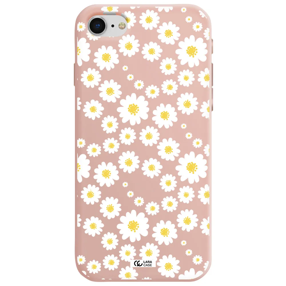 Papatia Pattern Apple iPhone se 2020 Silicone pastel pink Case