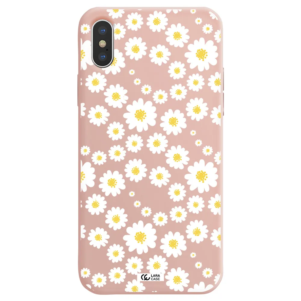 Papatia Pattern Apple iPhone X Silicone pastel pink Case