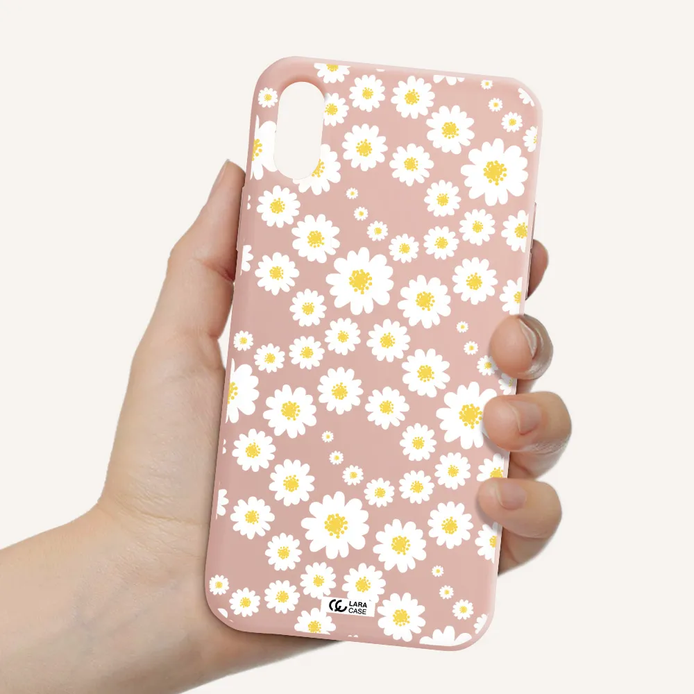 Papatia Pattern Apple iPhone X Silicone pastel pink Case