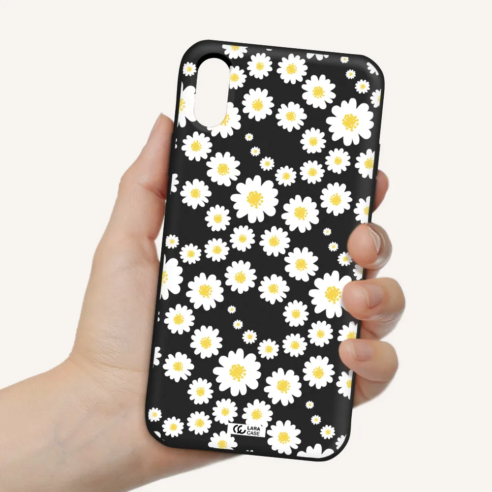Papatia Pattern Apple iPhone XS Silicone black Case