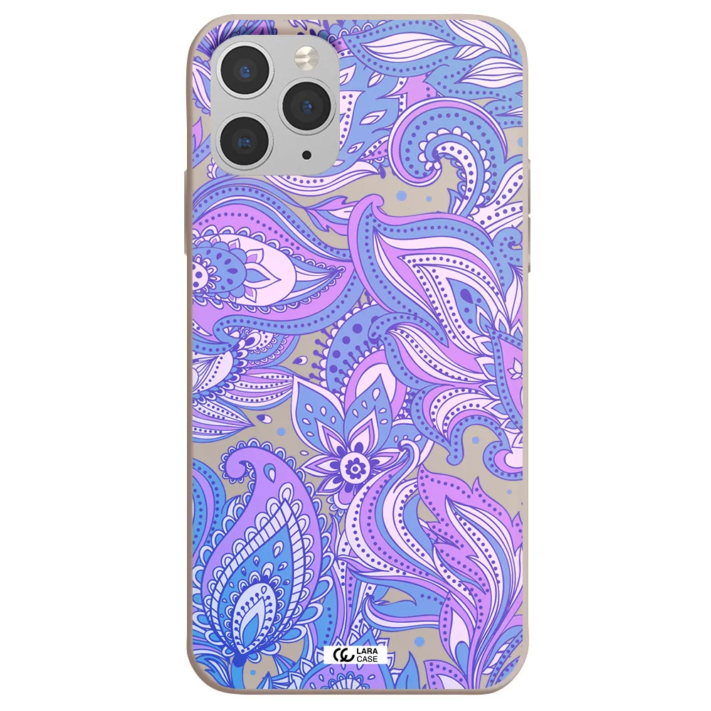 Purple Paisley Apple iPhone 11 pro max Silicone Stone Case