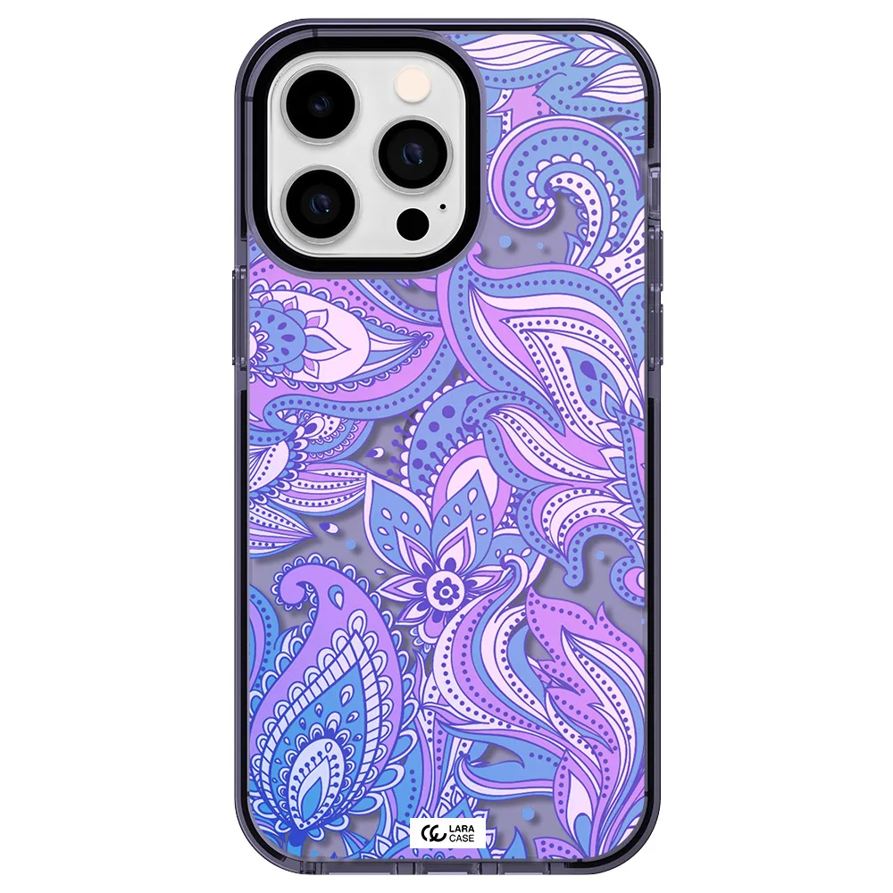 Purple Paisley Apple iPhone 15 Pro impact Lilac Case