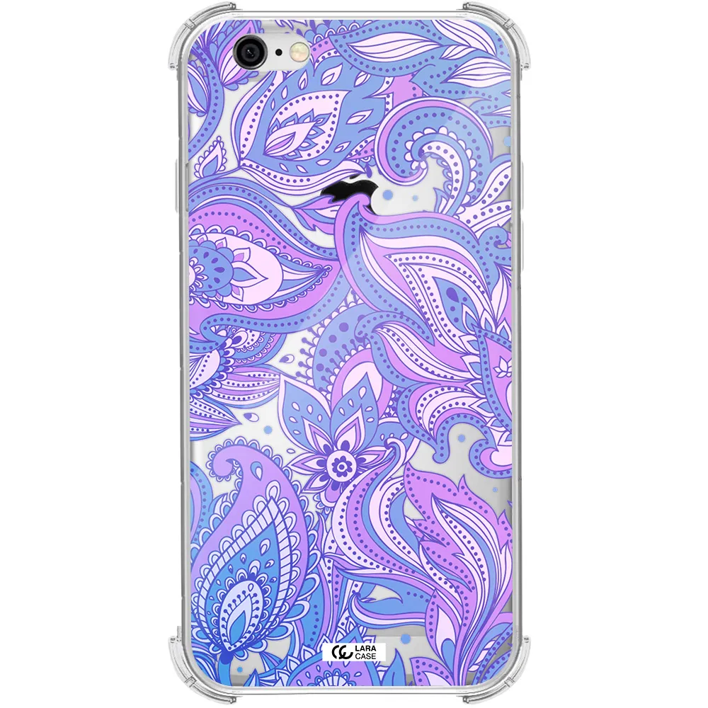 Purple Paisley Apple iPhone 6 Clear PC Case