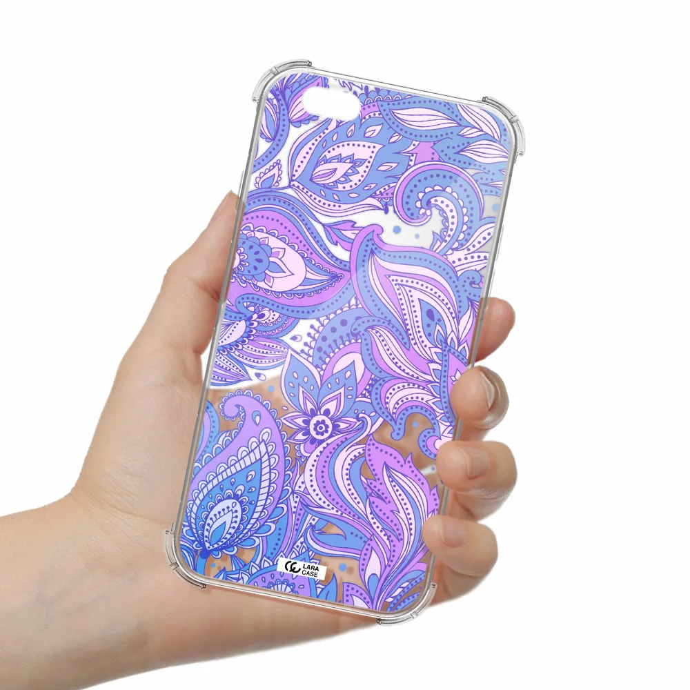 Purple Paisley Apple iPhone 6 Clear PC Case