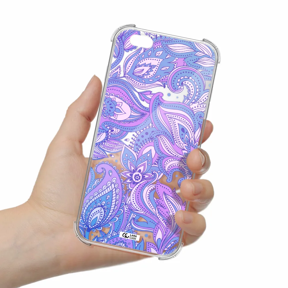 Purple Paisley Apple iPhone 6 plus Clear PC Case