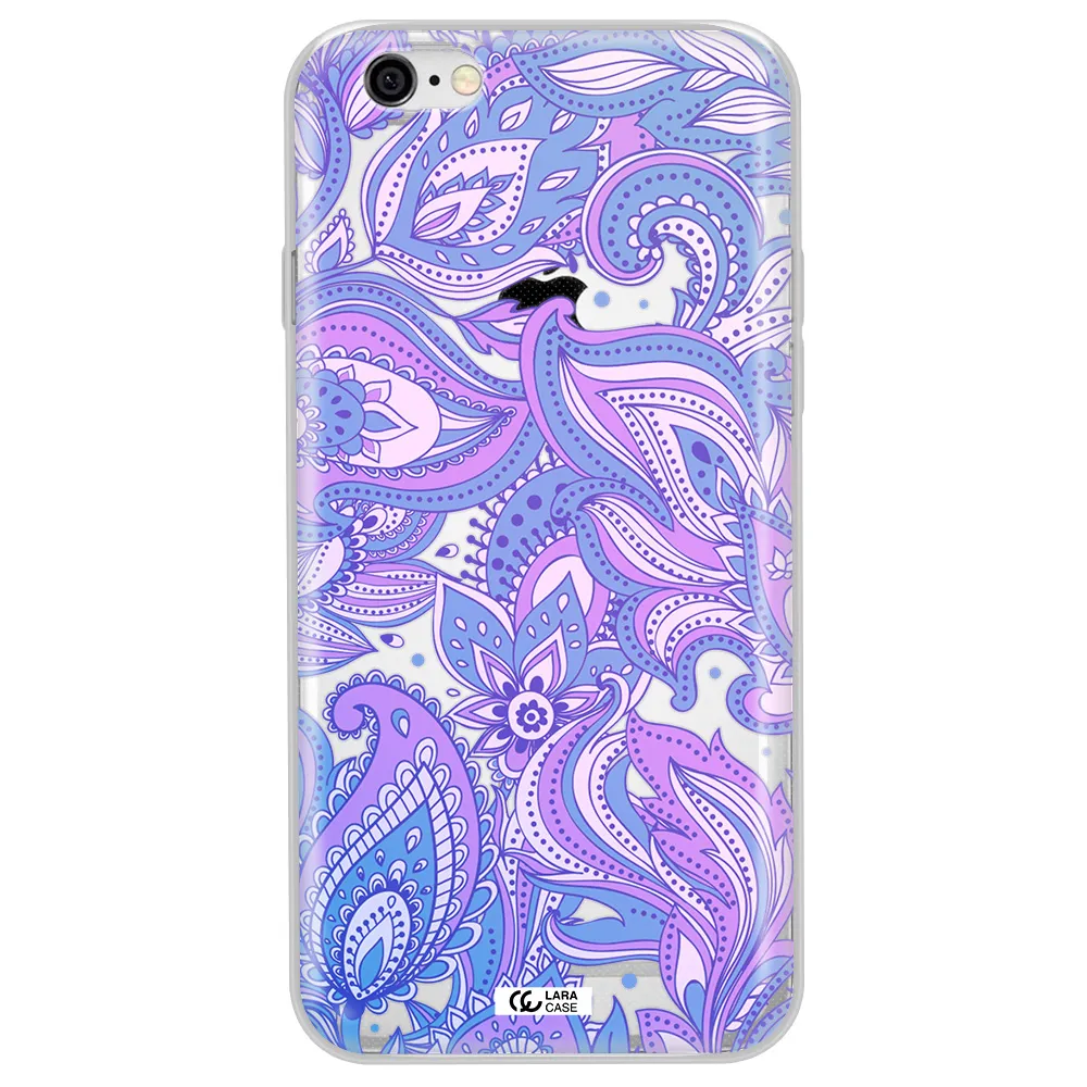 Purple Paisley Apple iPhone 6 plus Clear TPU Case