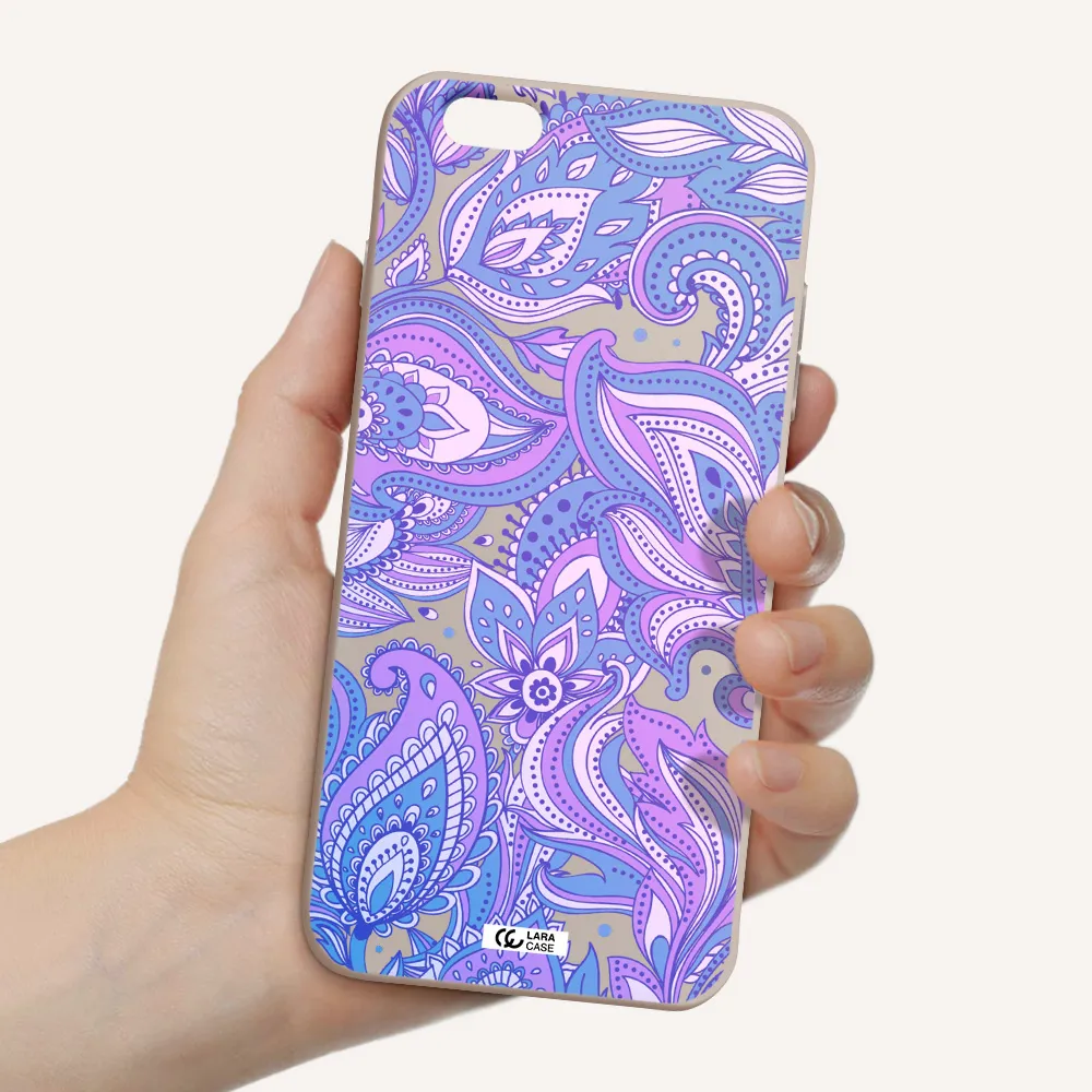 Purple Paisley Apple iPhone 6 plus Silicone Stone Case