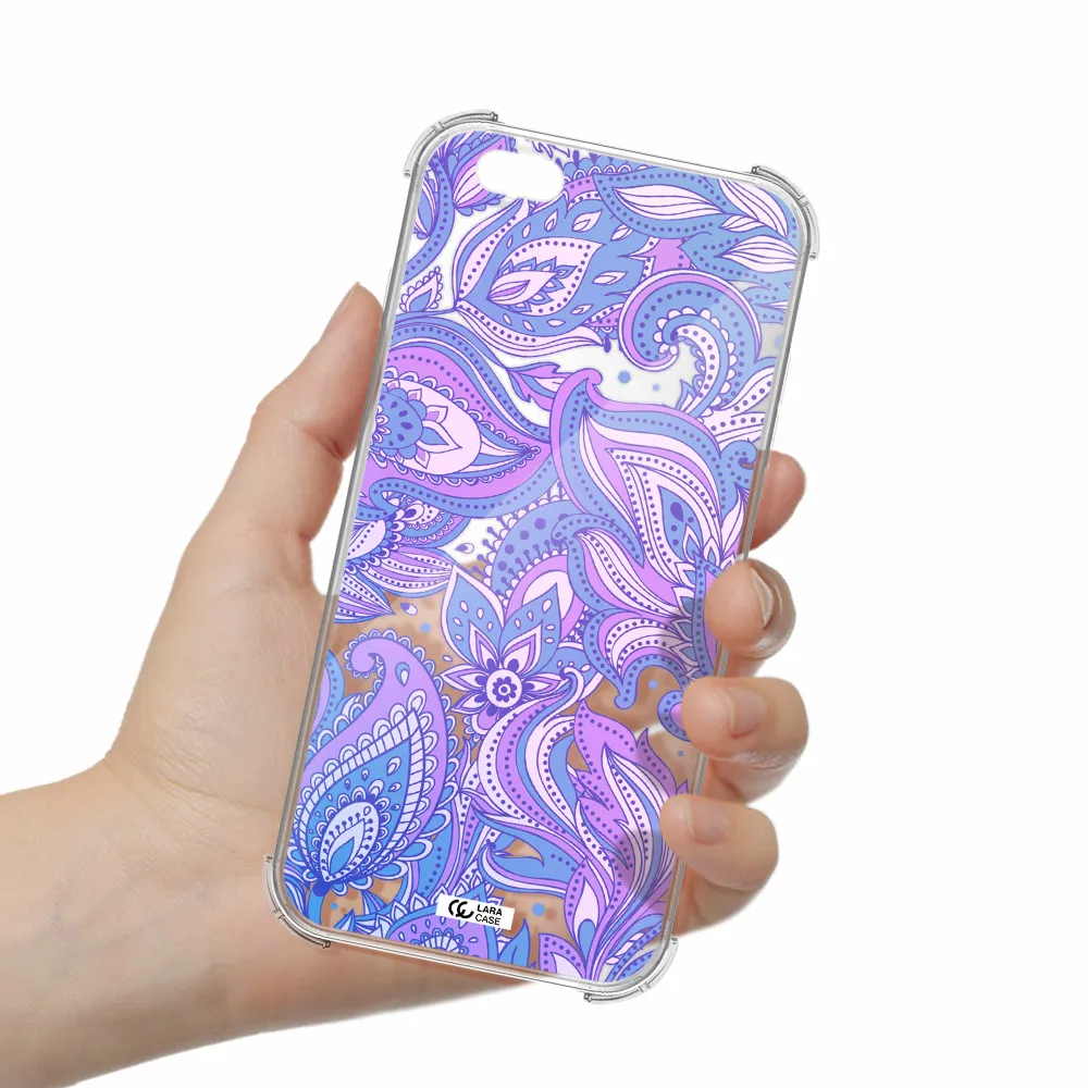 Purple Paisley Apple iPhone 6 s plus Clear PC Case