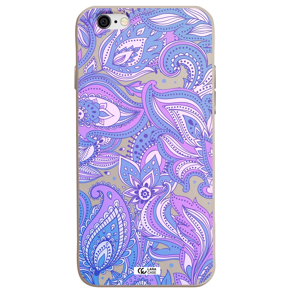 Purple Paisley Apple iPhone 6 Silicone Stone Case