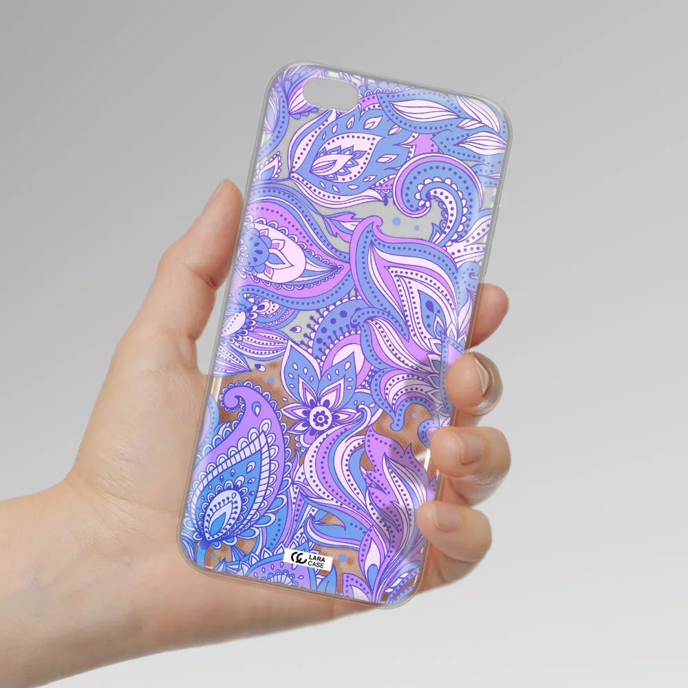 Purple Paisley Apple iPhone 6S Clear TPU Case