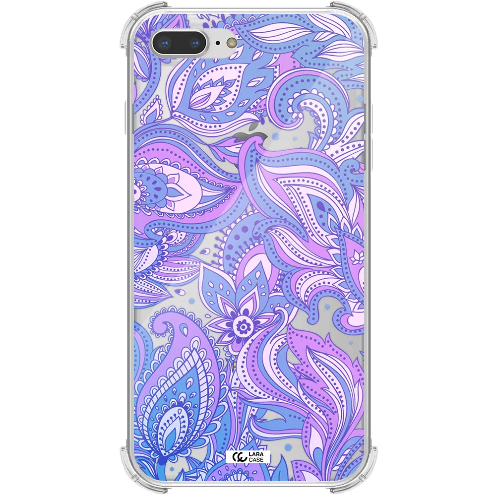 Purple Paisley Apple iPhone 7 plus Clear PC Case
