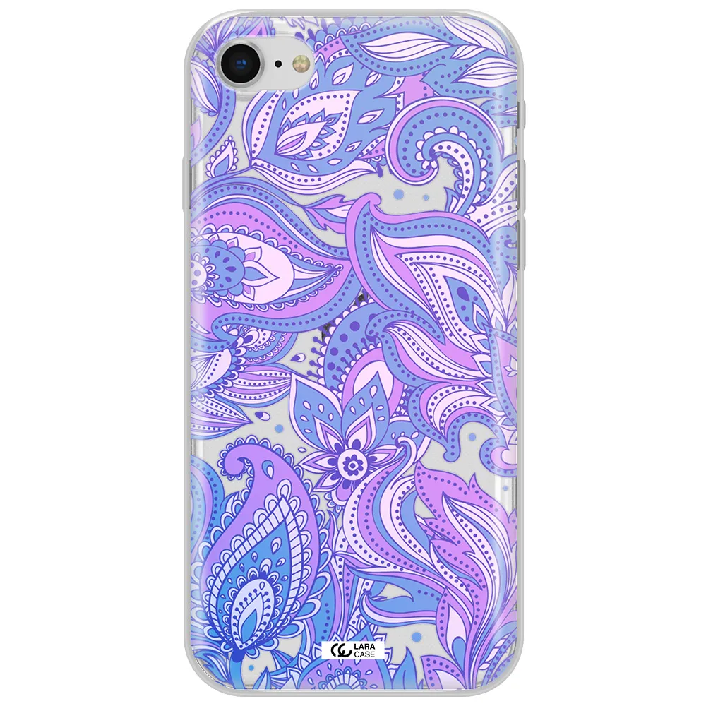 Purple Paisley Apple Iphone Se 2020 Clear Tpu Case