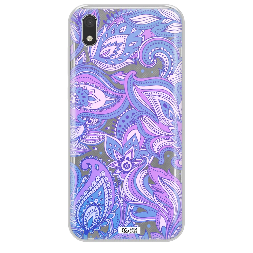 Purple Paisley Huawei Honor 8S Clear TPU Case