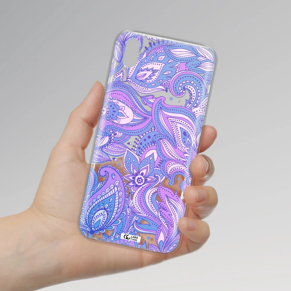 Purple Paisley Huawei Honor 8S Clear TPU Case