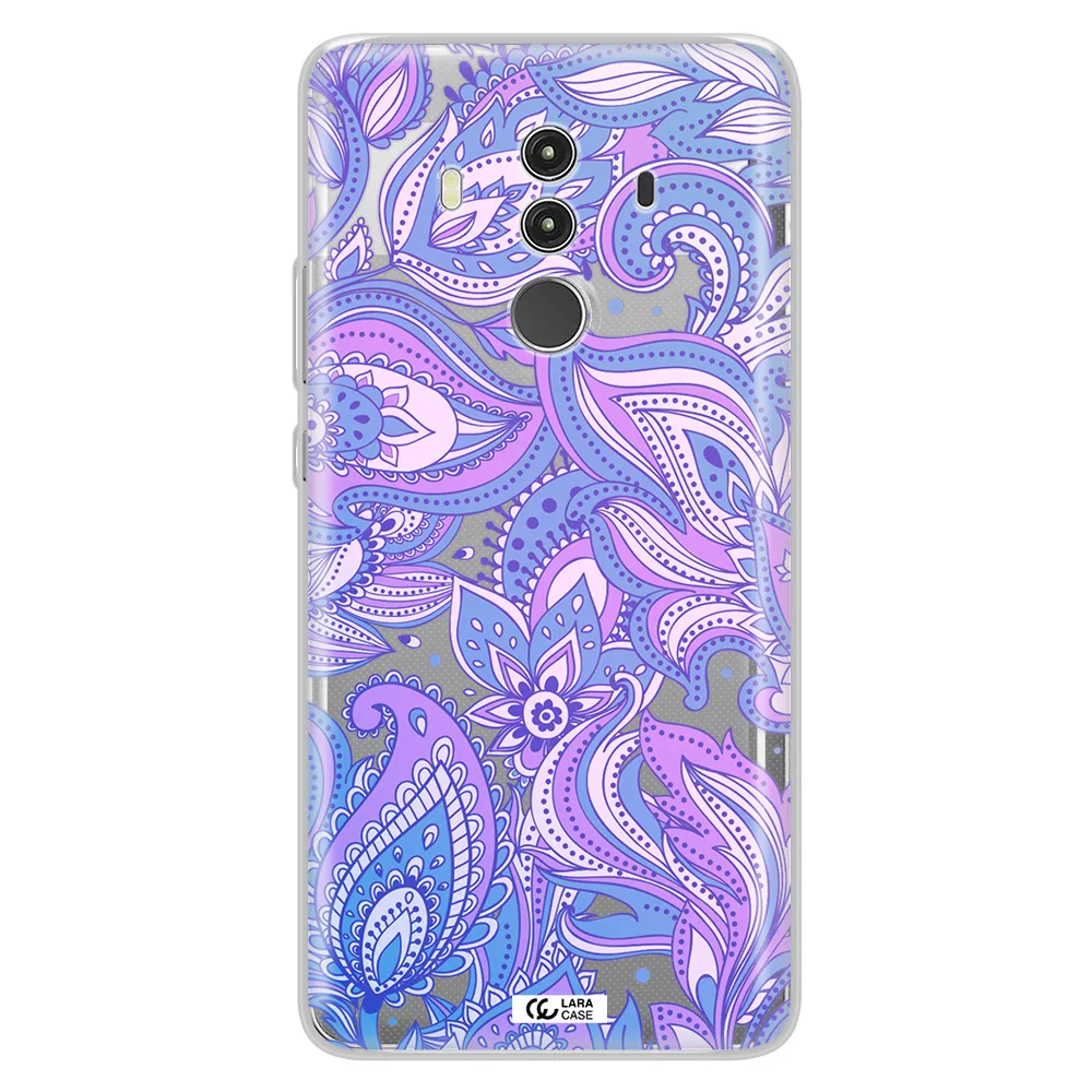 Purple Paisley Huawei Mate 10 Clear TPU Case