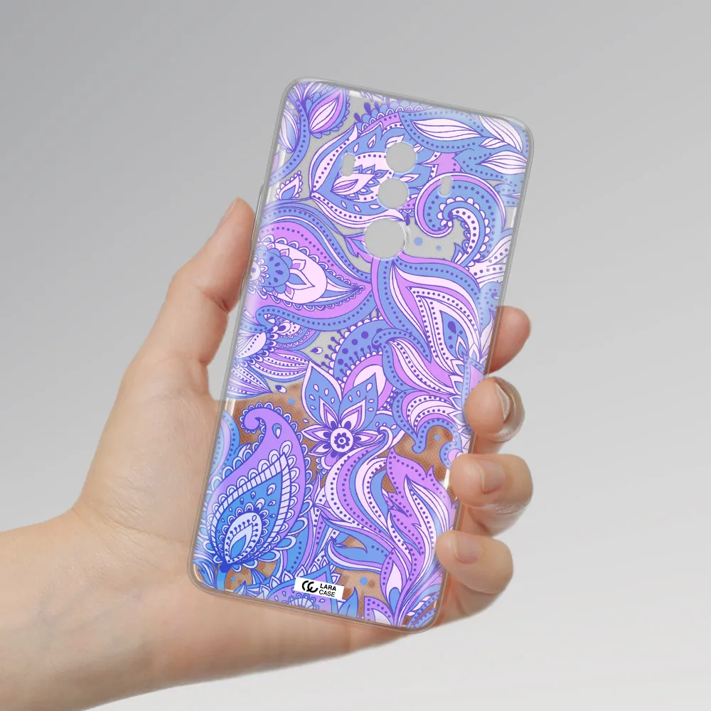 Purple Paisley Huawei Mate 10 Clear TPU Case
