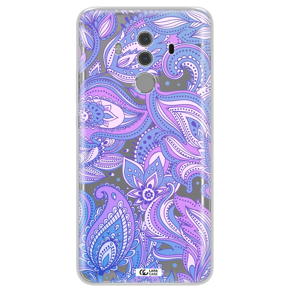 Purple Paisley Huawei Mate 10 Pro Clear TPU Case