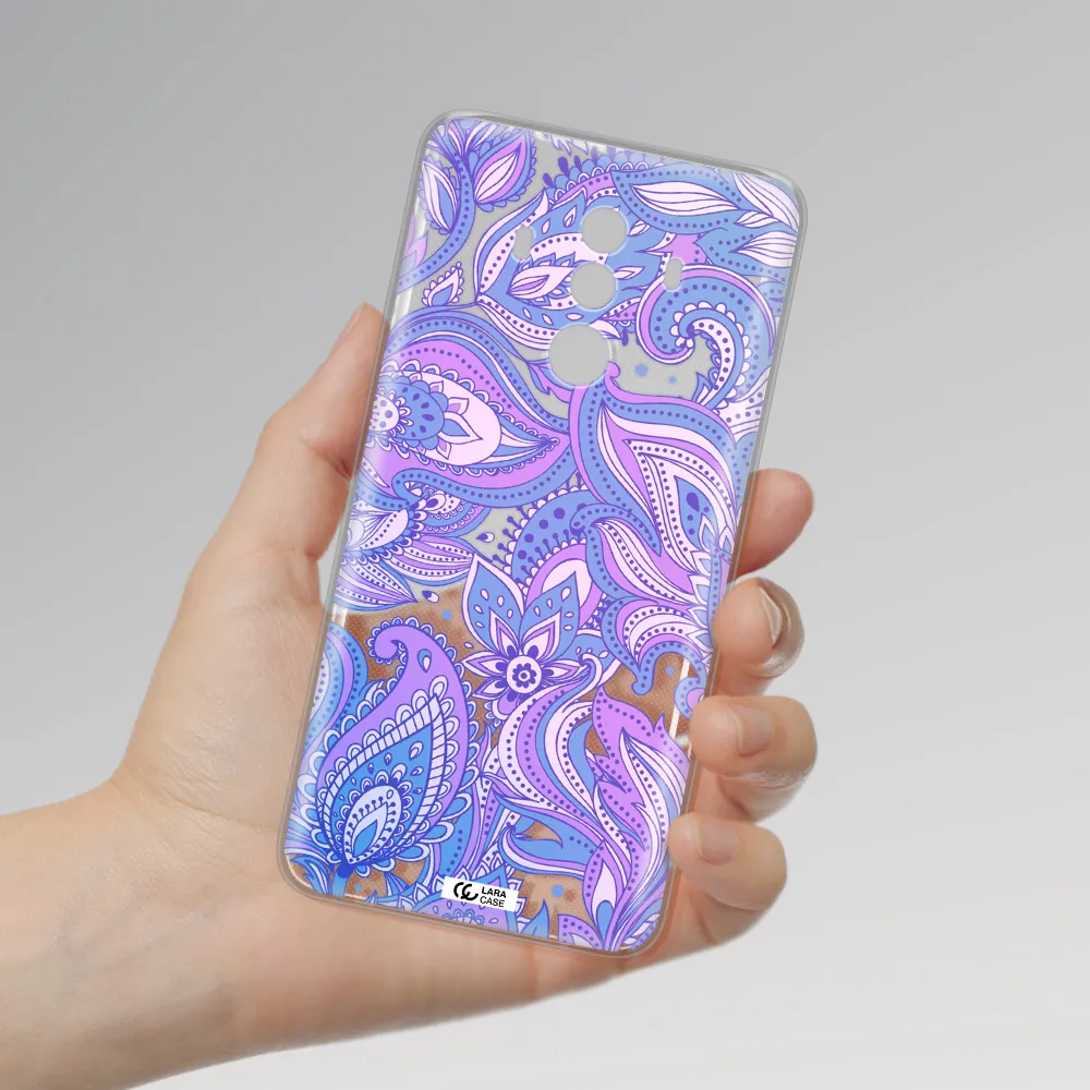 Purple Paisley Huawei Mate 10 Pro Clear TPU Case