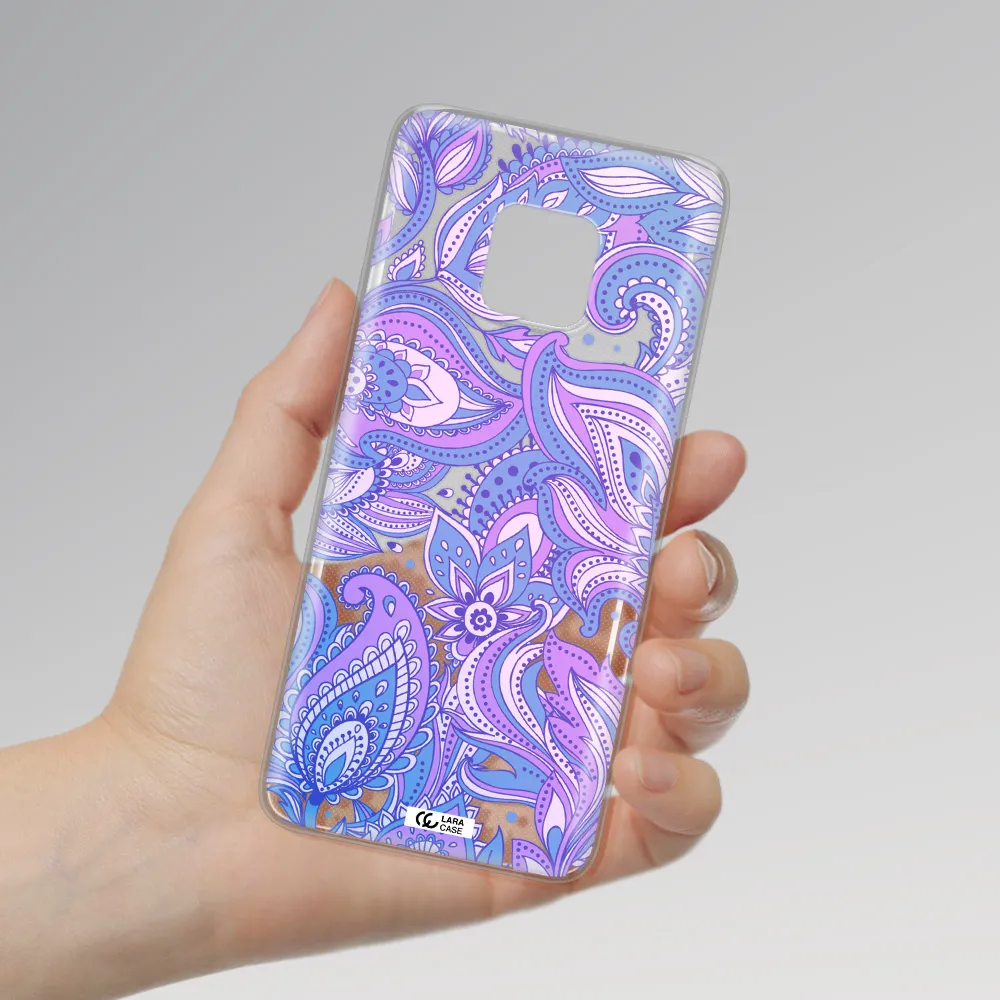 Purple Paisley Huawei Mate 20 Pro Clear TPU Case