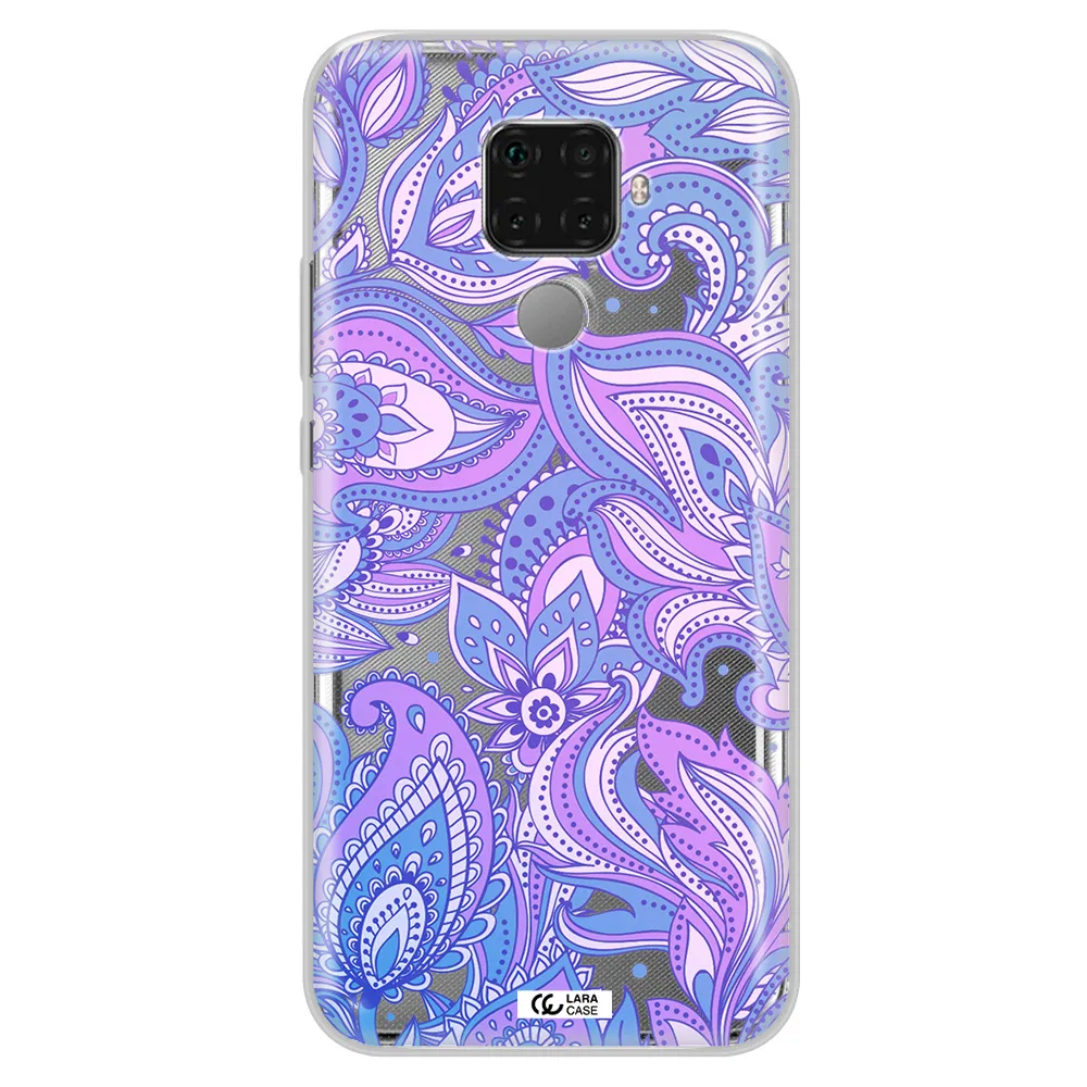 Purple Paisley Huawei Mate 30 Lite Clear TPU Case