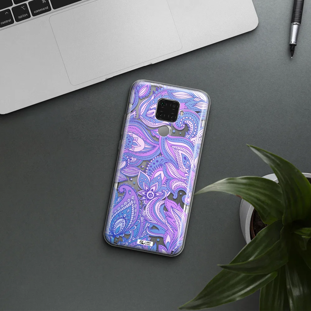 Purple Paisley Huawei Mate 30 Lite Clear TPU Case