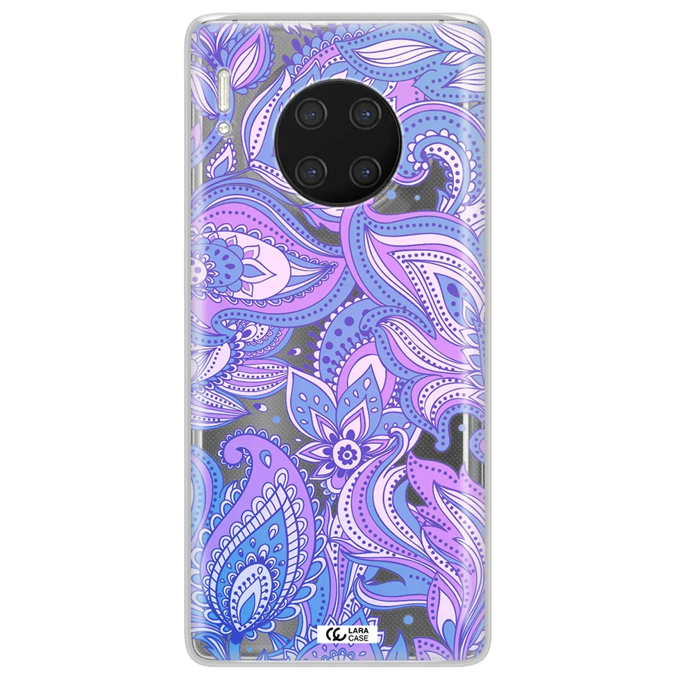 Purple Paisley Huawei Mate 30 Pro Clear TPU Case