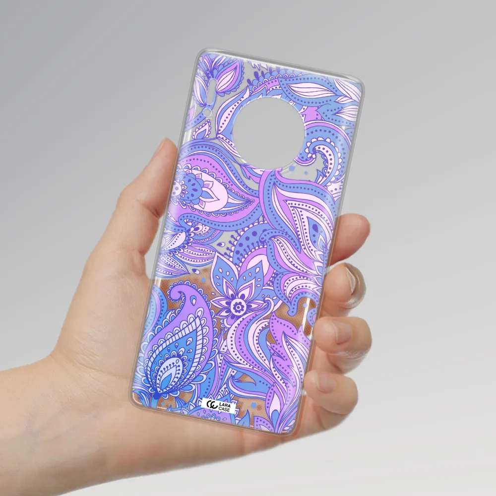 Purple Paisley Huawei Mate 30 Pro Clear TPU Case