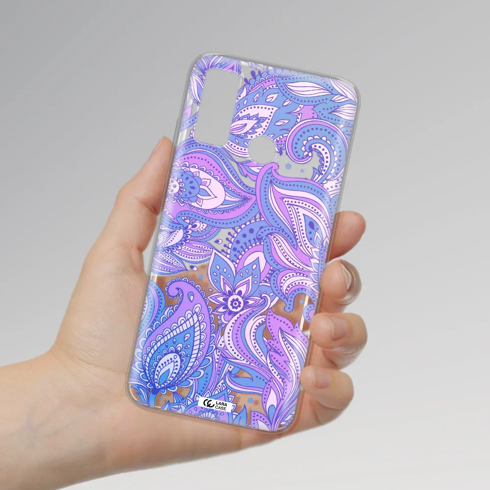 Purple Paisley Huawei P Smart 2020 Clear TPU Case