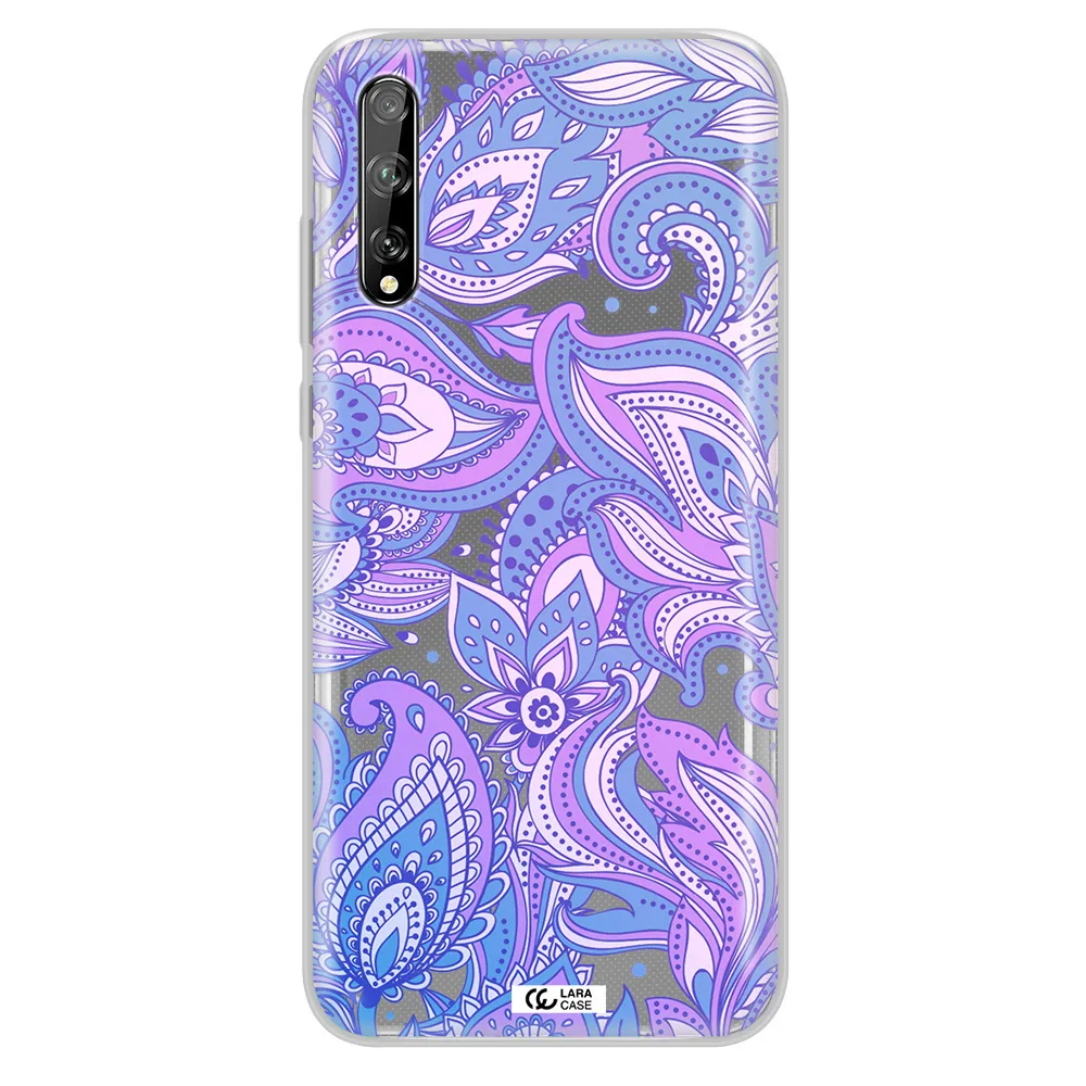 Purple Paisley Huawei P Smart S Clear TPU Case