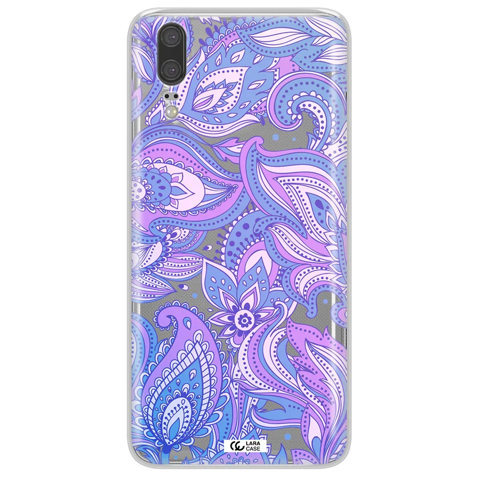 Purple Paisley Huawei P20 Clear TPU Case