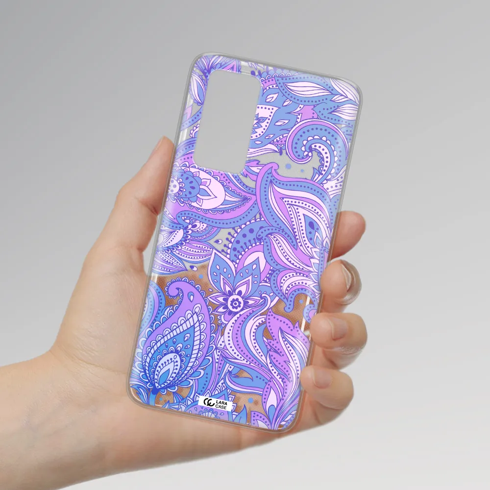 Purple Paisley Huawei P40 Clear TPU Case