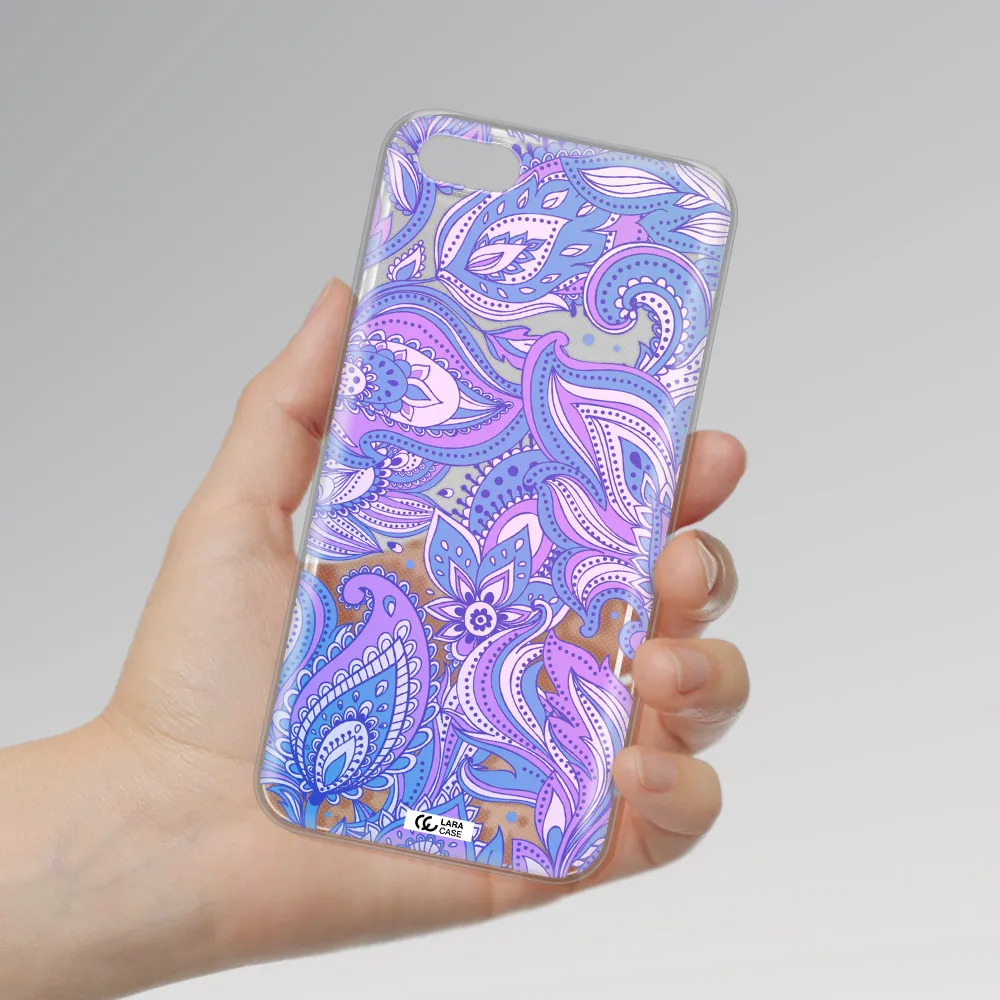 Purple Paisley Huawei Y5 2018 Clear TPU Case