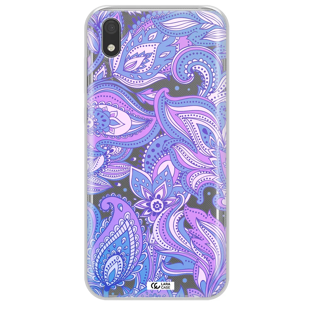 Purple Paisley Huawei Y5 2019 Clear TPU Case