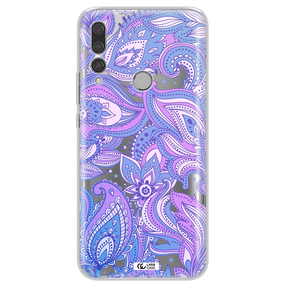 Purple Paisley Huawei Y9 Prime 2019 Clear TPU Case