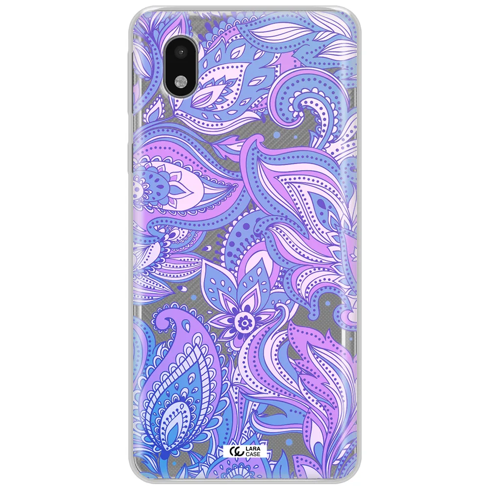Purple Paisley Samsung A01 Core Clear Tpu Case