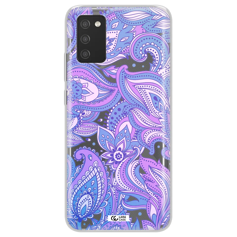 Purple Paisley Samsung A02S Clear TPU Case