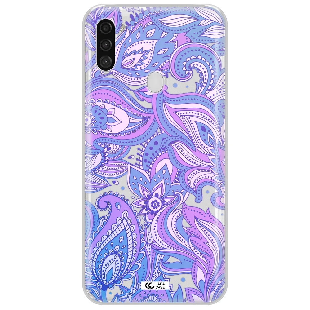 Purple Paisley Samsung A11 Clear TPU Case