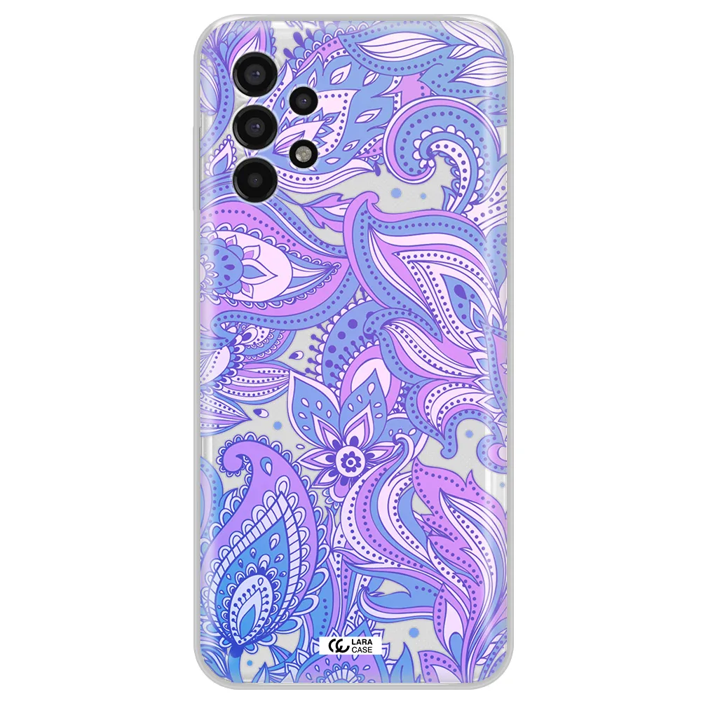 Purple Paisley Samsung A13 4g Clear TPU Case