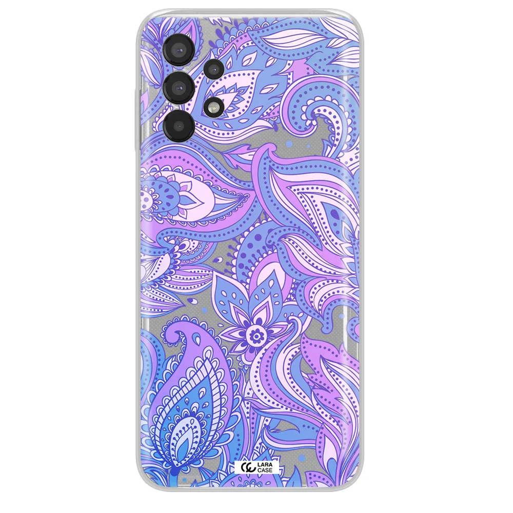 Purple Paisley Samsung A13 Clear TPU Case