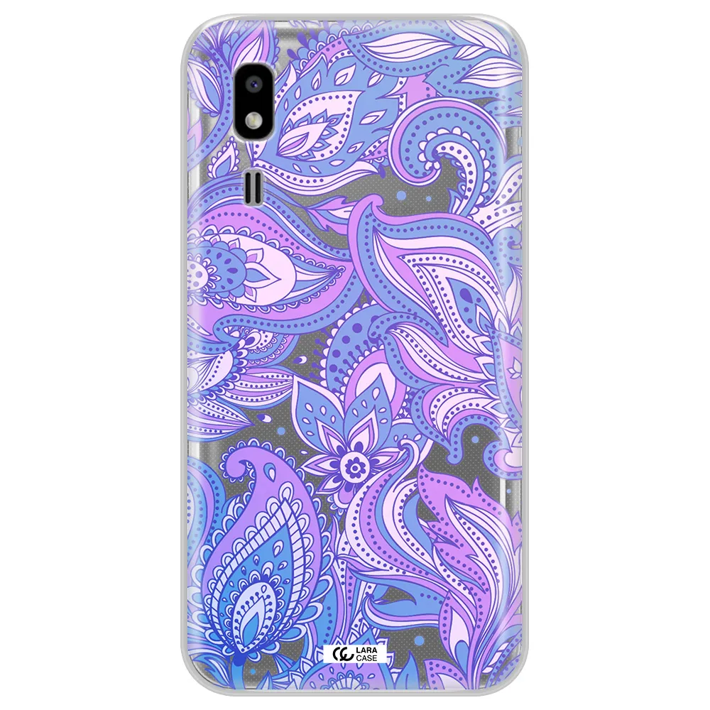 Purple Paisley Samsung A2 Core Clear TPU Case