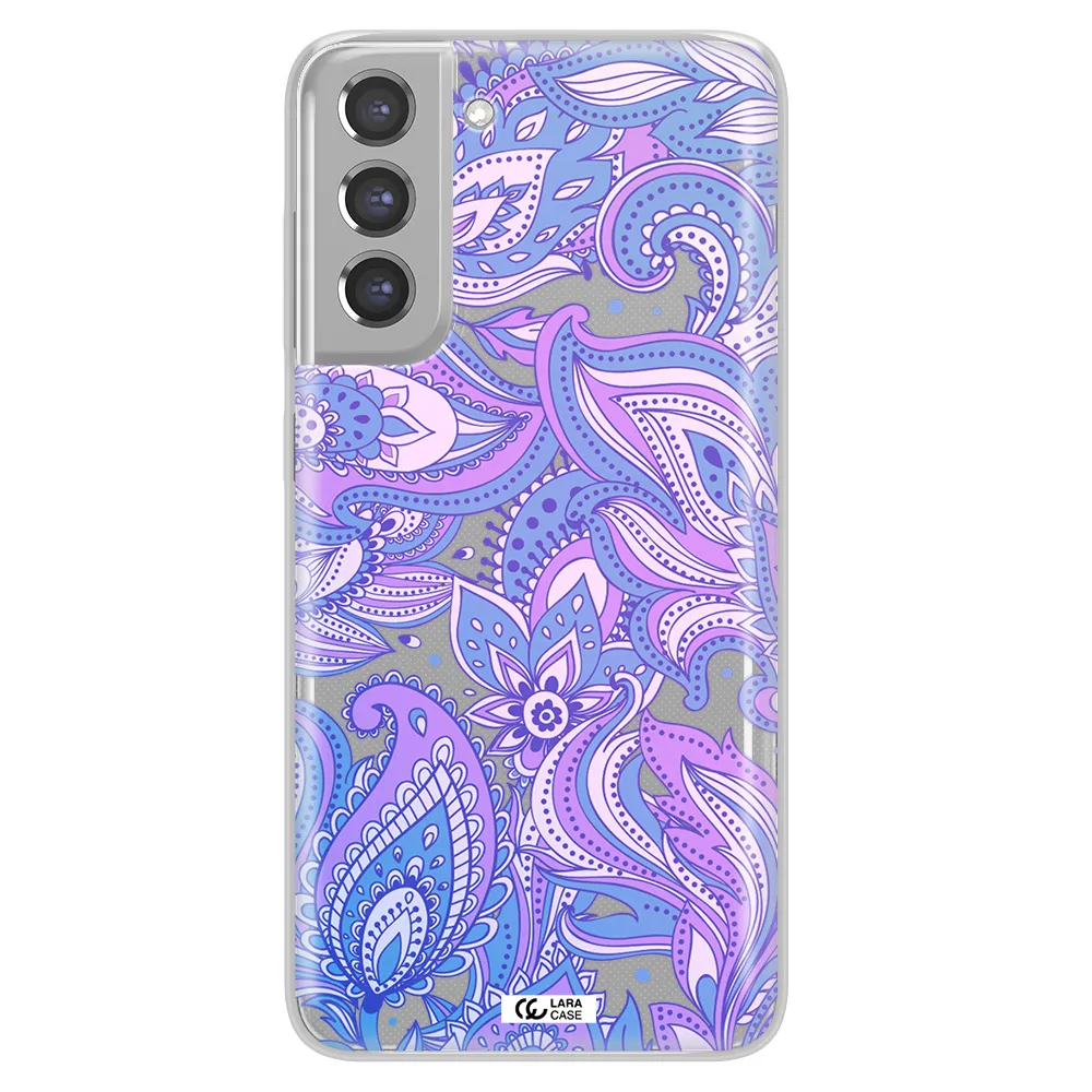 Purple Paisley Samsung A21 Fe Clear TPU Case